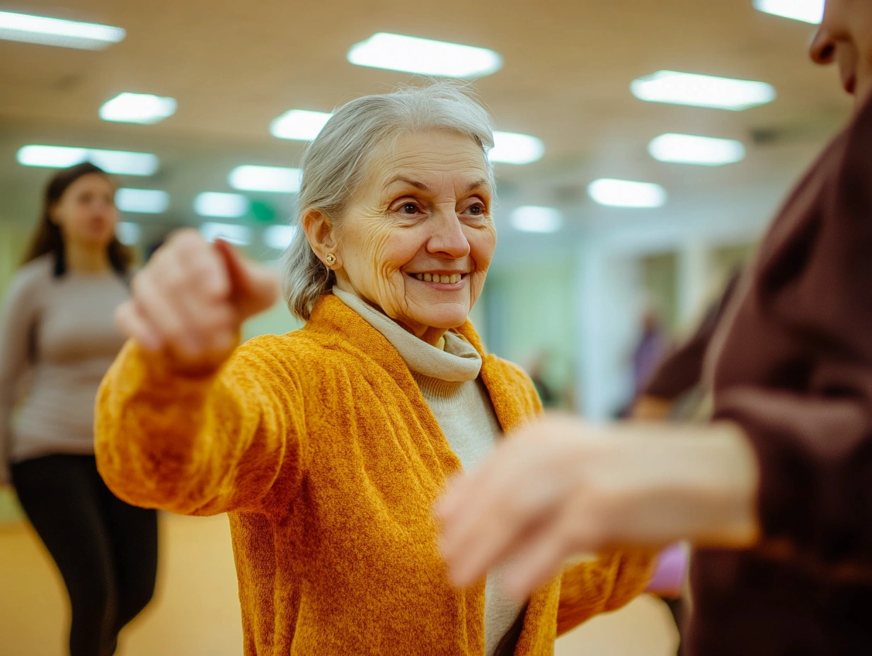 Група пенсіонерів на тренуванні